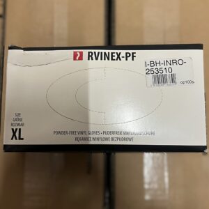 Rękawice winylowe bezpudrowe RVINEX-PF XL opakowanie 100 szt. - obrazek 1
